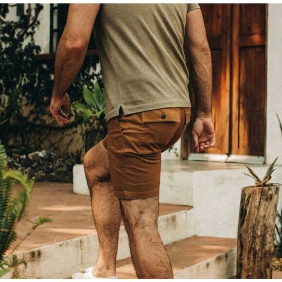 Taylor Stitch The Trail Short in Tobacco brown men’s retro 28 NEW - Picture 8 of 12